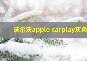 沃尔沃apple carplay灰色